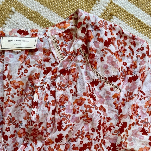 Moulinette Soeurs Amelie Blouse Anthropologie Size 2 - Picture 9 of 11